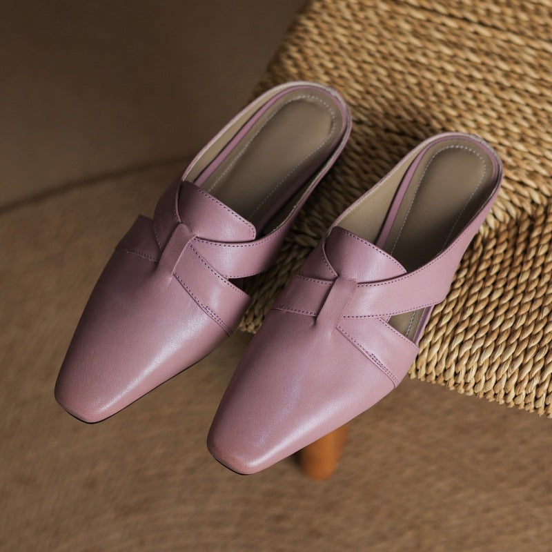 Walburga — Twist-Front Flat Mules