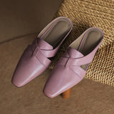 Walburga — Twist-Front Flat Mules