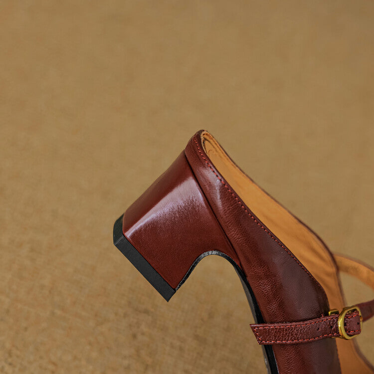 Orsina — Strap Block-Heel Mules