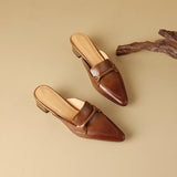 Zoya — Knot-Front Pointed Block-Heel Mules
