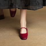 Katerina — Mary Jane Block-Heel Mules