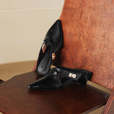 Irina — Cut-Out Buckle Pointed Mules