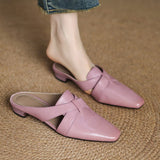 Walburga — Twist-Front Flat Mules