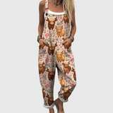 Quince — Highland Cow Print Overalls