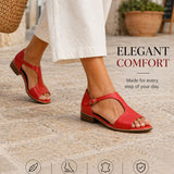Cecile — Cushioned T-Strap Comfort Sandals