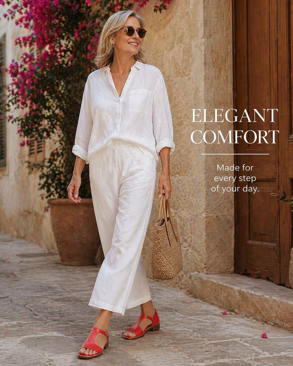 Cecile — Cushioned T-Strap Comfort Sandals