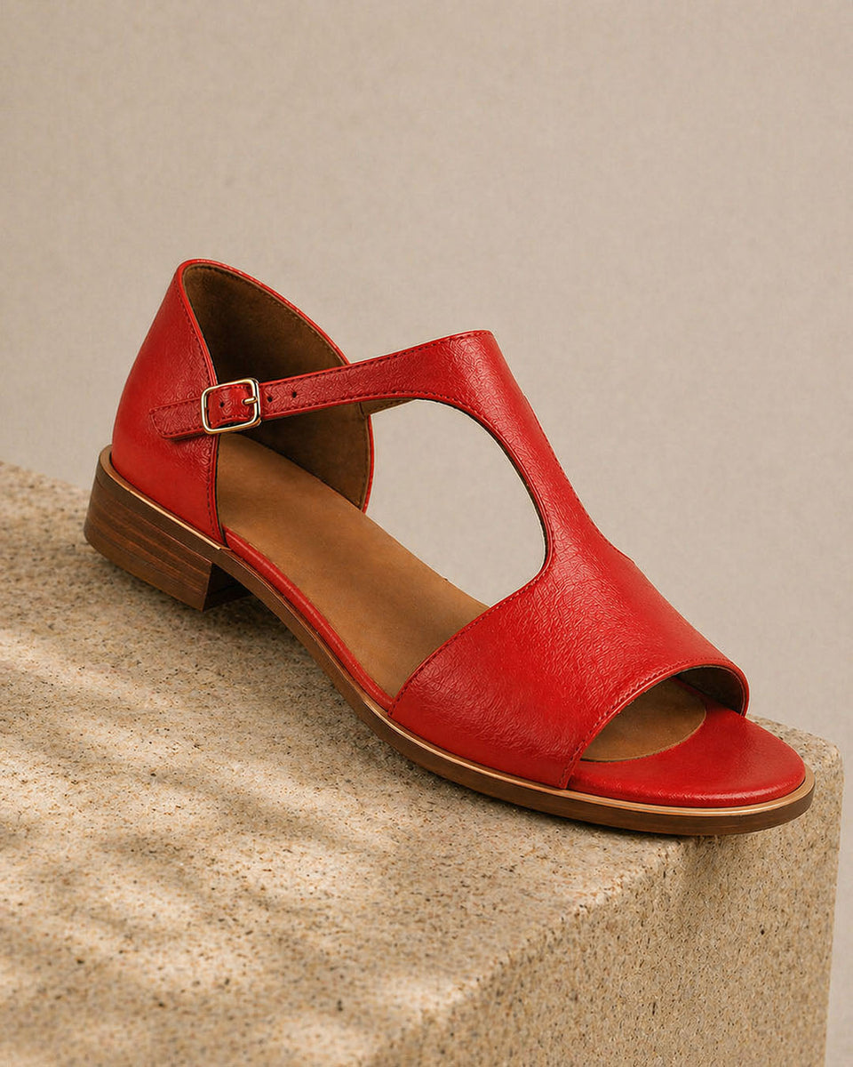 Cecile — Cushioned T-Strap Comfort Sandals