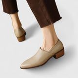 Basma — Orthopaedic Pointed Block-Heel Slip-On Shoes