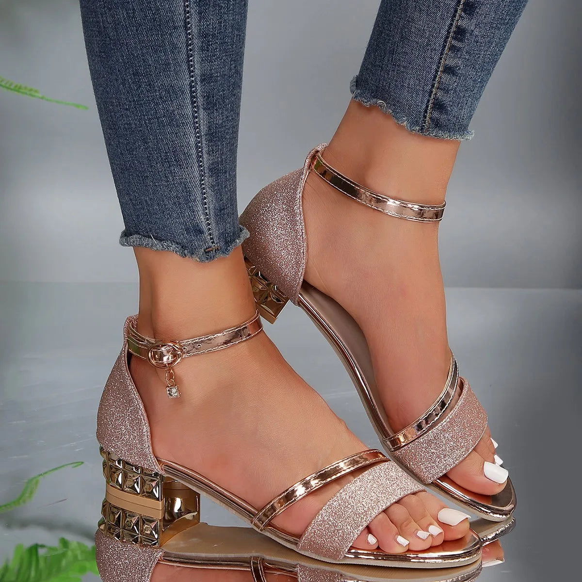 Farrah — Ankle-Strap Block-Heel Sandals