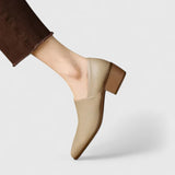 Basma — Orthopaedic Pointed Block-Heel Slip-On Shoes