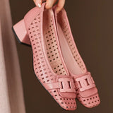 Fidelia — Cut-Out Square-Toe Flats
