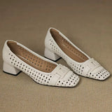 Fidelia — Cut-Out Square-Toe Flats