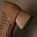 Fidelia — Cut-Out Square-Toe Flats