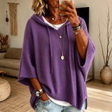 Elodie — Purple Poncho Sweater