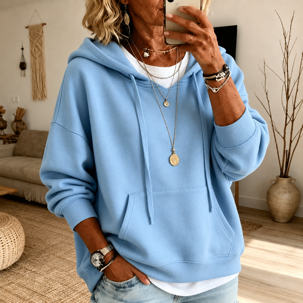Ines — Sky Blue Hoodie