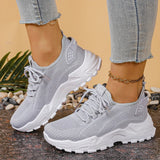 Yael — Breathable Knit Lace-Up Sneakers