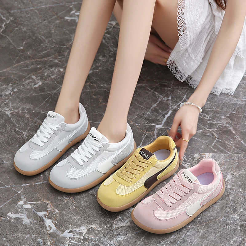 Isobel — Retro Wide-Toe Sneakers
