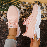 Yael — Breathable Knit Lace-Up Sneakers