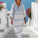  Ivory Blue Stripe