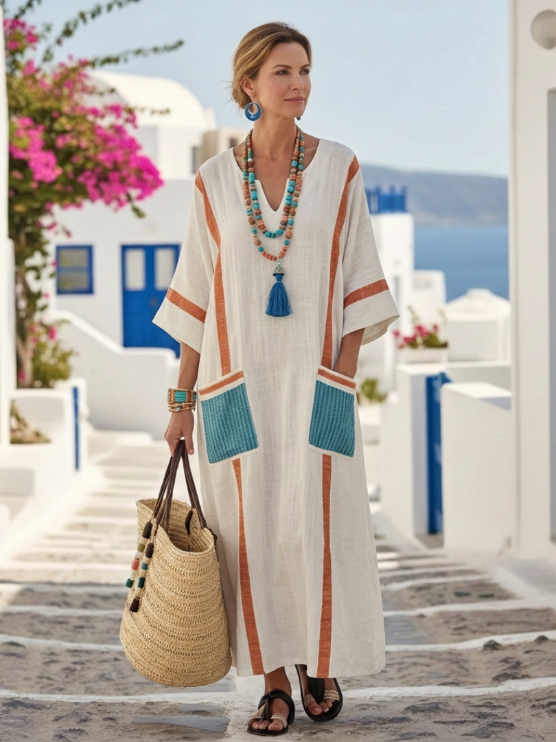 Brunilda — Orange Stripe Trim