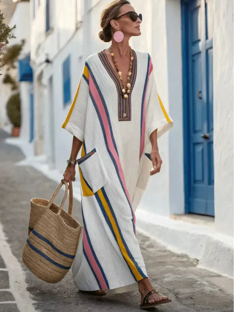 Brunilda — Multicolour Stripe Trim