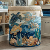 Jorja — Sea Turtle Reef Quilted Laundry Basket