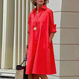 Addison — Vestido Chemisier Evasê Retrô — foto 1