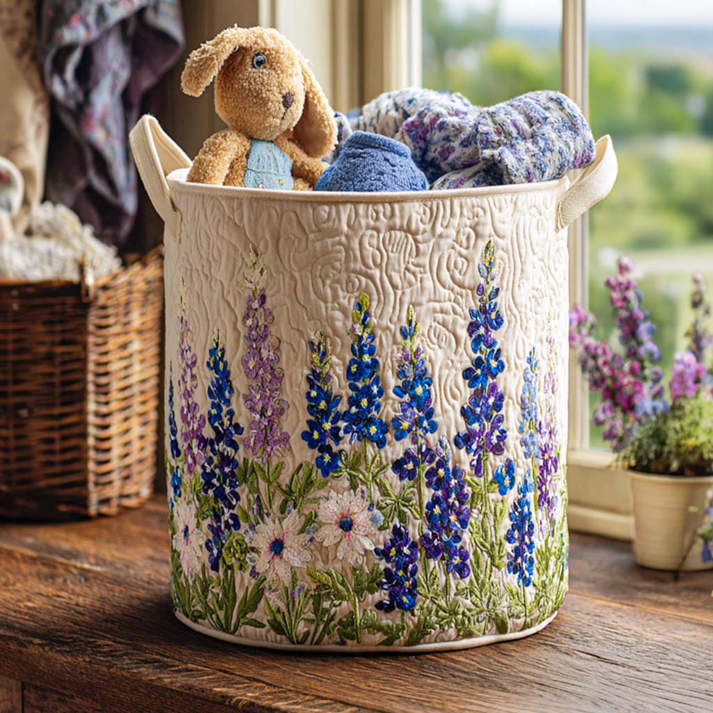 Kirsty — Lupin Meadow Quilted Laundry Basket