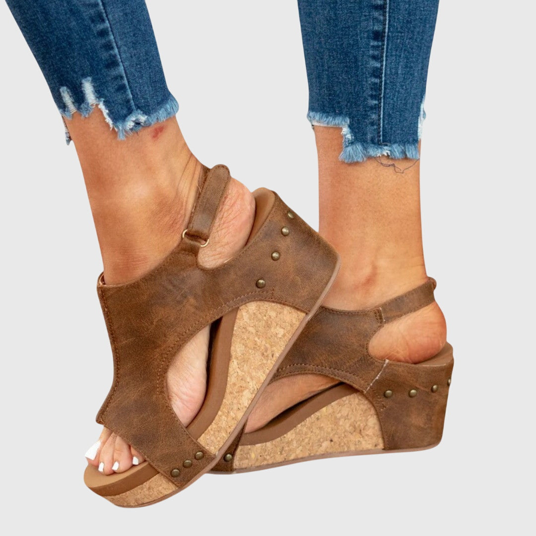 Eartha — Casual Open-Toe Wedge Sandals