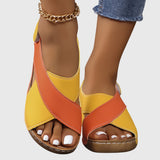 Patience — Orthopaedic Cross-Strap Wedge Sandals with Adjustable Back Strap