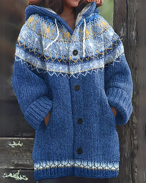 Anna — Cozy Draped Cardigan - Dark Blue