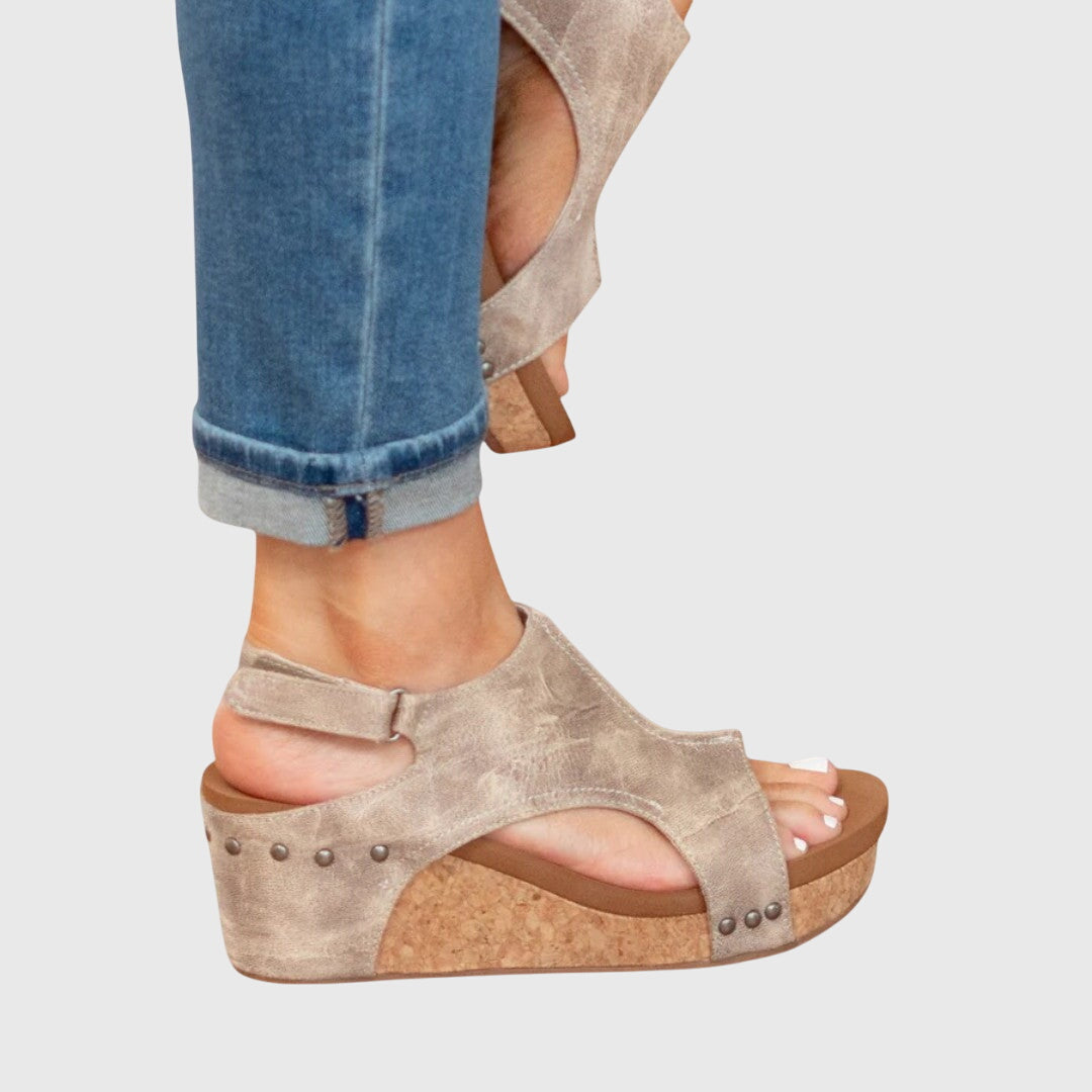 Eartha — Casual Open-Toe Wedge Sandals