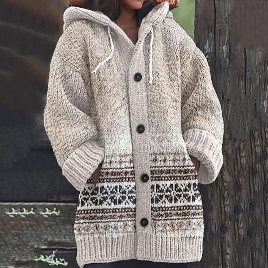 Barbara — Cozy Knit Cardigan - Brown