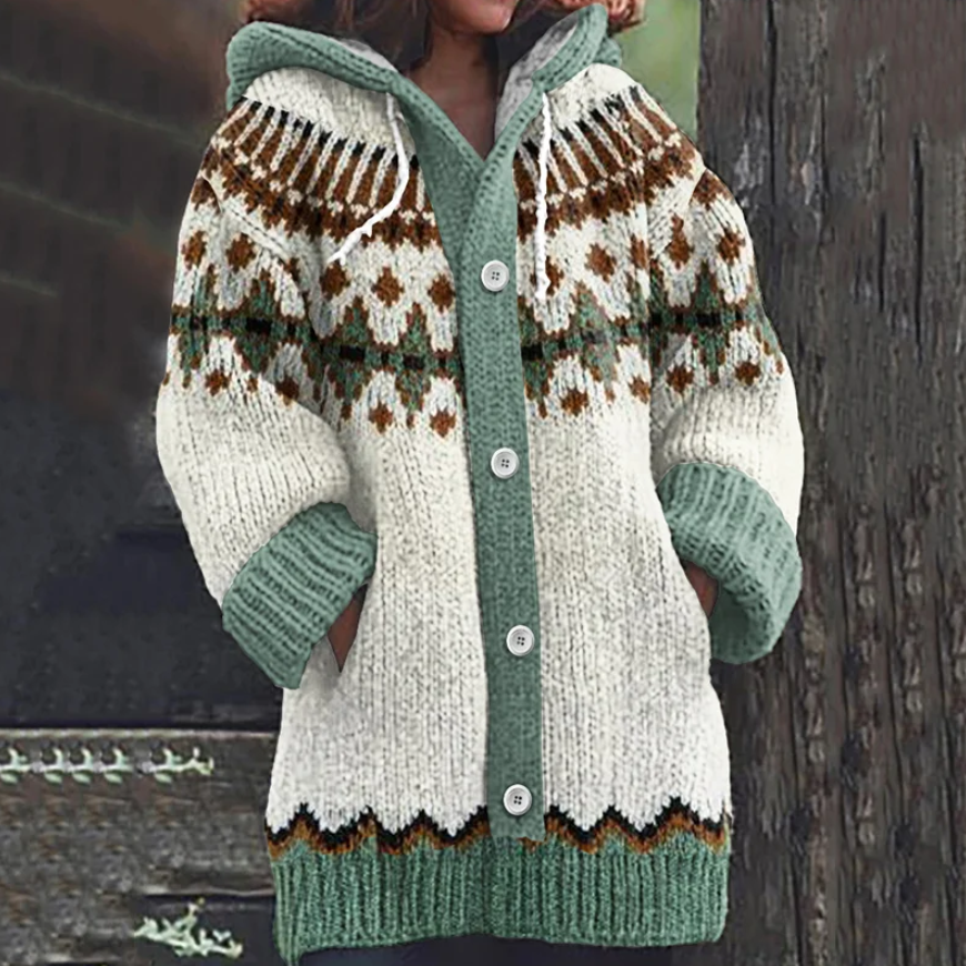 Barbara — Cozy Knit Cardigan - Green