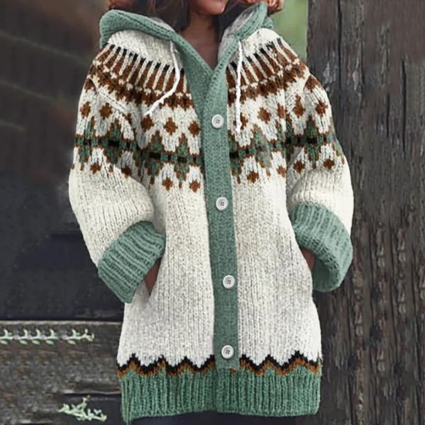 Barbara — Cozy Knit Cardigan - Green
