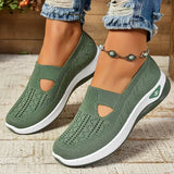 Alanis — Perforated Slip-On Knit Shoes