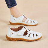 Hilda — Closed-Toe Woven Strap Comfort Sandals