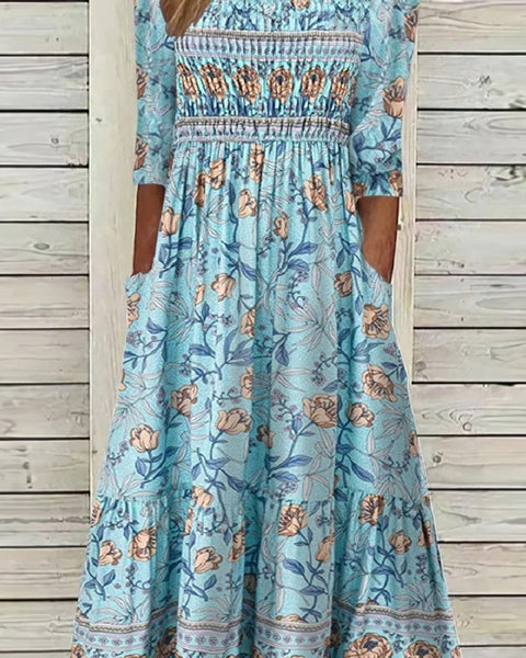 Daniela — Vestido Longo Floral Fluido — foto 1
