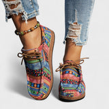 Elaine — Printed Lace-Up Comfort Shoes