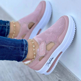 Dorcas — Cut-Out Velcro Platform Comfort Shoes
