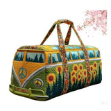 Morgana — Sunflower Field Camper Van Quilted Duffle Bag