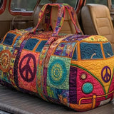 Norina — Mandala Patchwork Peace Camper Van Quilted Duffle Bag