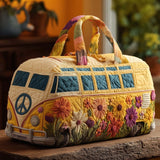 Rebekah — Golden Wildflower Camper Van Quilted Duffle Bag