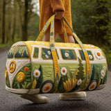 Filomena — Green Meadow Daisy Camper Van Quilted Weekend Bag