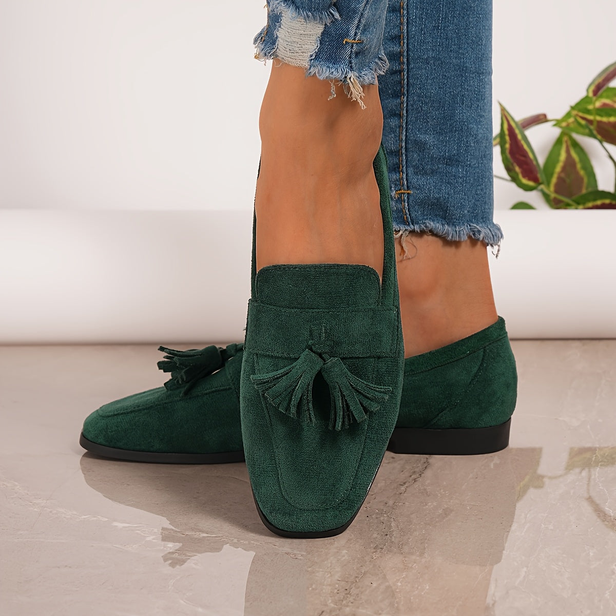 Eponine — Stable Everyday Tassel Loafers with Low Heel