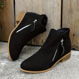 Clarabel — Zip-Side Ankle Boots