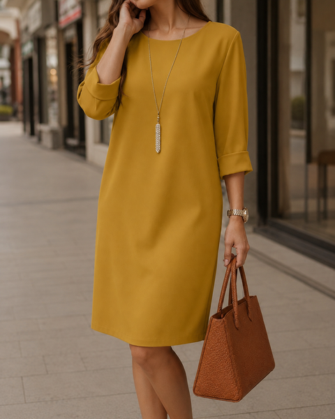 Odette Midi Dress in Yellow