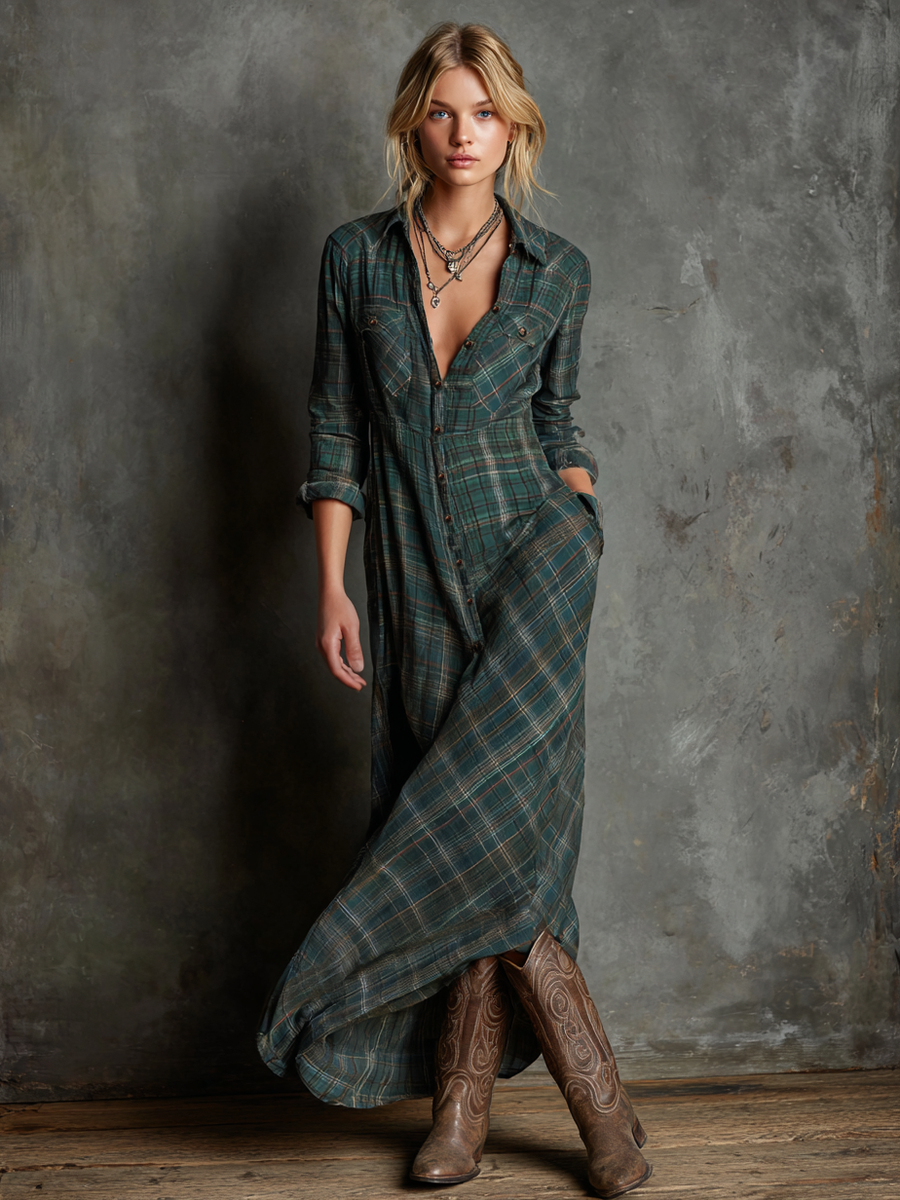 Ailene — Green Plaid