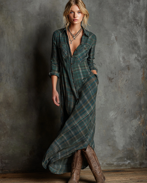 Ailene — Green Plaid