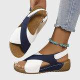 Patience — Orthopaedic Cross-Strap Wedge Sandals with Adjustable Back Strap